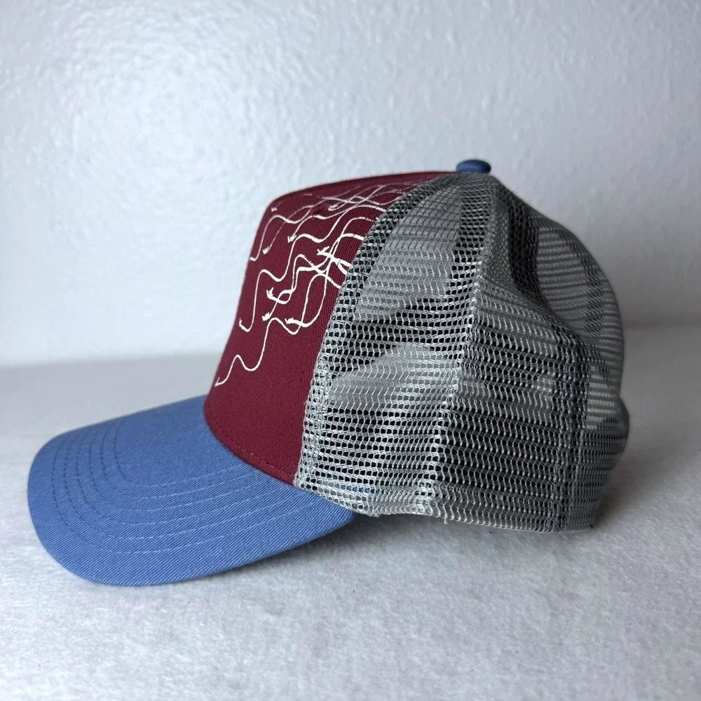 Locale Big Sky Montana Trucker Hat Cap SnapBack Mesh Red Blue Adjustable